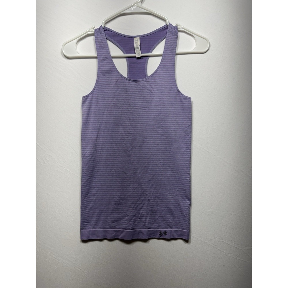 Under Armor Purple Striped Tank Top, Size S